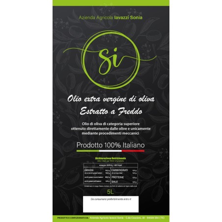 Olio extra vergine di oliva estratto a freddo 5L