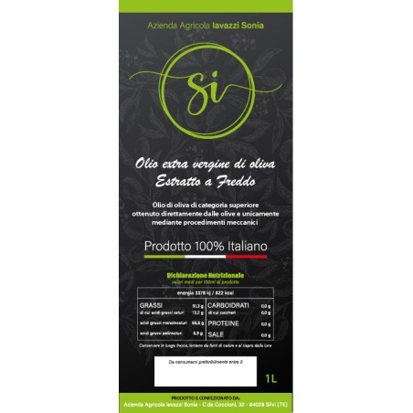 Olio extra vergine di oliva estratto a freddo 1L