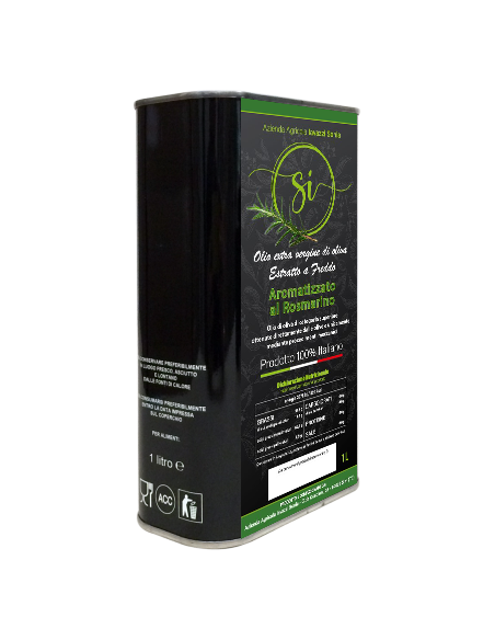 Olio extra vergine di oliva estratto a freddo (Aromatizzato al Rosmarino) 1L