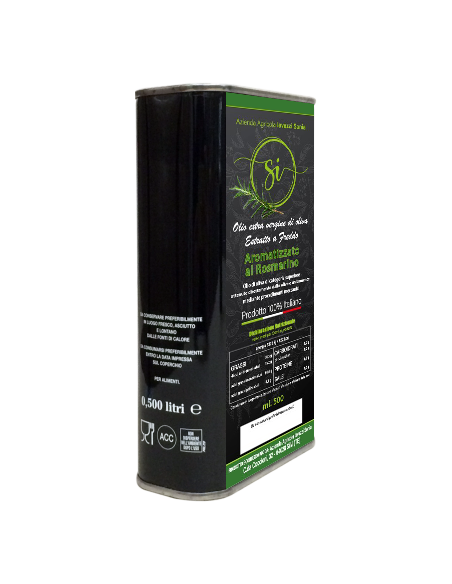 Olio extra vergine di oliva estratto a freddo (Aromatizzato al Rosmarino) 500ml